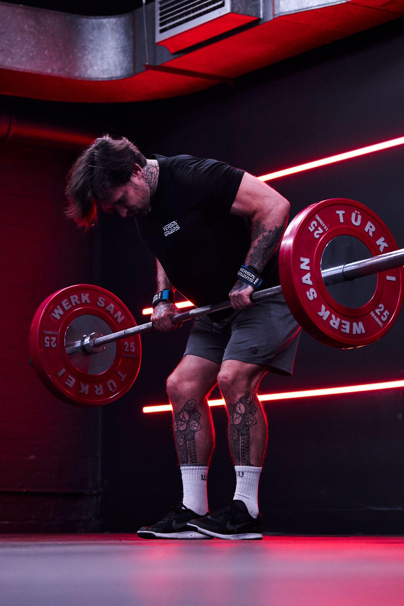 Weightlifting routine enhanced by Versa Gripps
